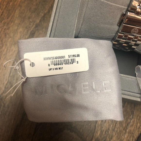 Michele Silver Uptown Diamond Dial Watch - Picture 6 of 16